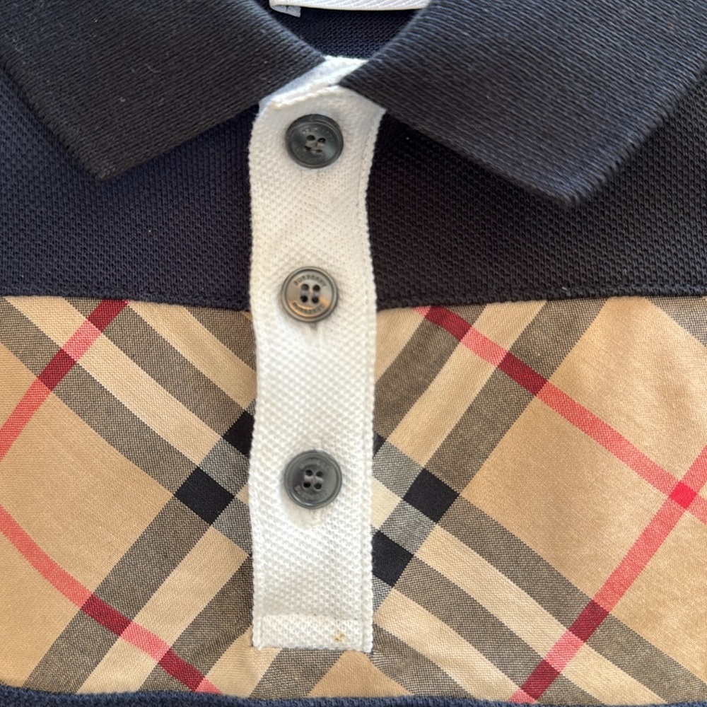 Burberry Kids Black Polo Shirt - Picture 5 of 6